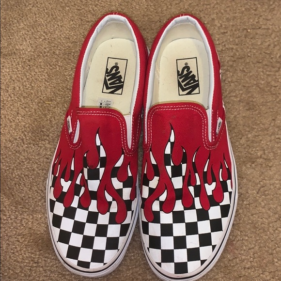 Vans Other - Vans classic slip on’s red checkered